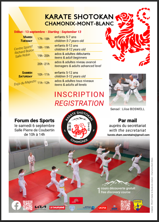 La nouvelle saison Karate Shotokan démarre bientot